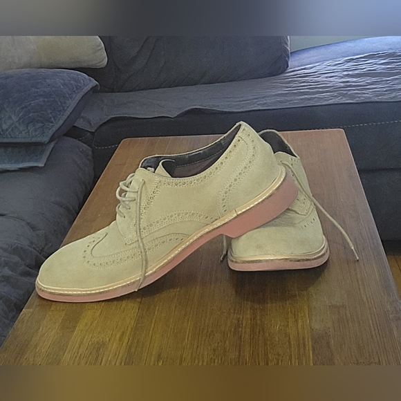 Cole Haan C12454 Nubuck Suede Wingtip Brogue Oxfords Beige Men’s 11 - Picture 8 of 12